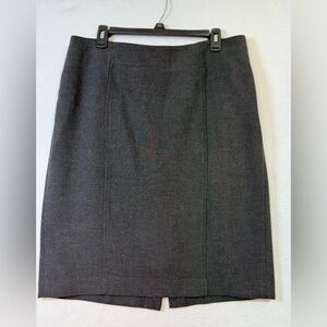 LOFT Gray Pencil Skirt Knee-Length Workwear
